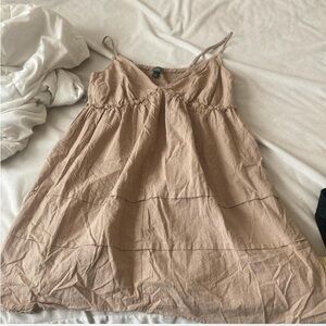 Beige Sleeveless Dress